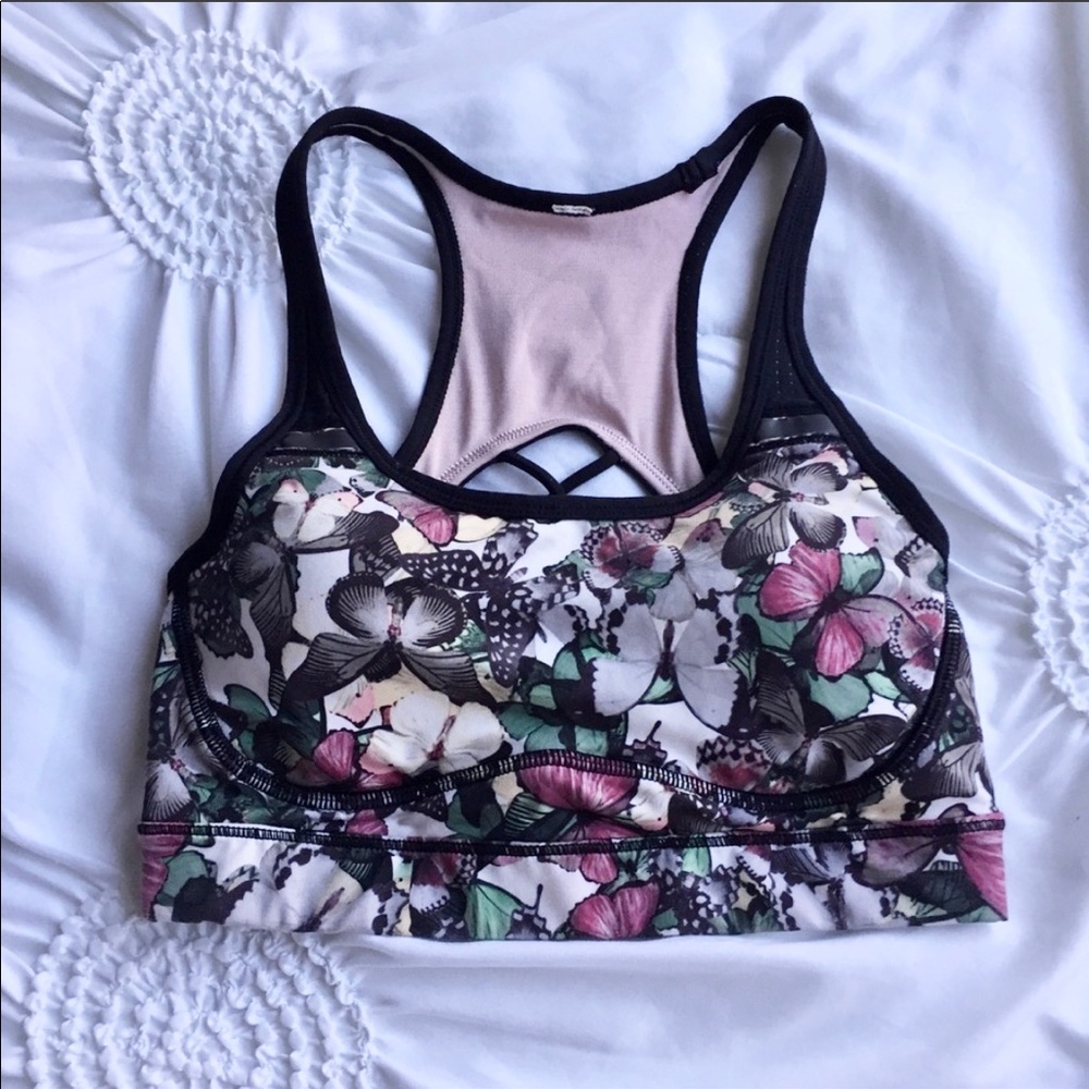 Lululemon Sweaty Or Not Bra II butterfly print